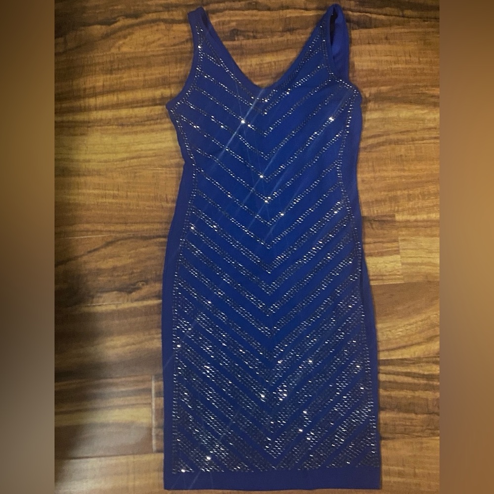 Beautiful royal blue Chevron dress